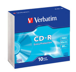 Obrzek - CD-R Verbatim,700MB,52x,EP Slim,43415,10pk