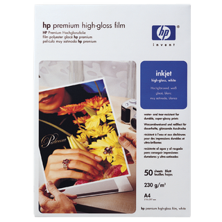 Obrzek - Bl vysoce leskl flie HP Premium High-Gloss Film 230 g/m?, A4/210 x 297 mm/50 list