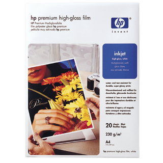 Obrzek - Bl vysoce leskl flie HP Premium High-Gloss Film 230 g/m?, A4/210 x 297 mm/20 list