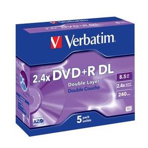 Obrzek - DVD+R Verbatim 8,5GB,2,4x,Double Layer,43460,5pk