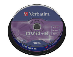 Obrzek - DVD+R Verbatim 4,7GB,10-Spindle,43498,10pk